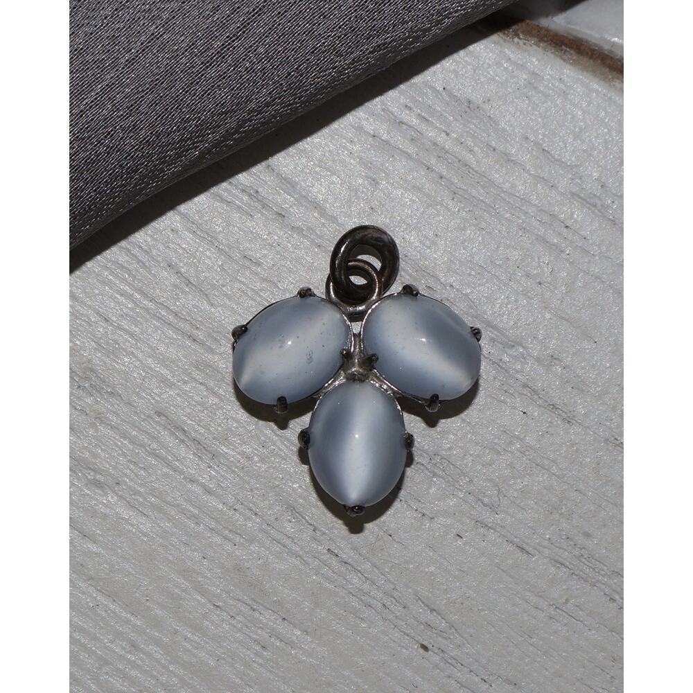 WRE Triple Moonstone Sterling Pendant 2.2G / 0.6in